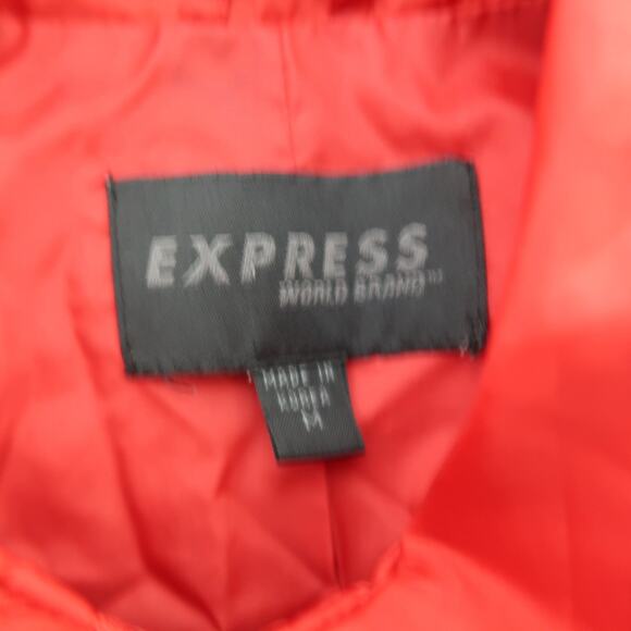 Vintage 90s Express red zip front windbreaker jacket M - Picture 5 of 6